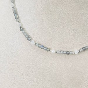 Колье из Лабрадора и Лунного камня
