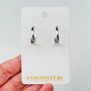 Швензы серьги "Конго" родированные
