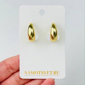 Швензы серьги "Конго" позолоченные