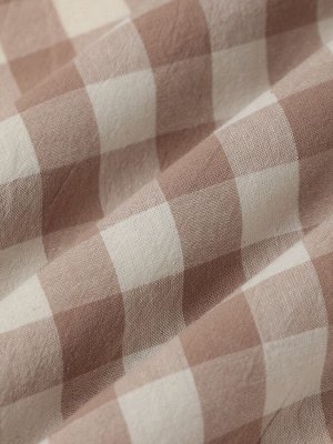 Простыня Этель Beige cage 160x200+30 100% жатый хлопок 140 г/м2