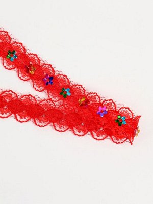 Тесьма декоративная гипюровая, ширина 1,3 см, 25 метров
