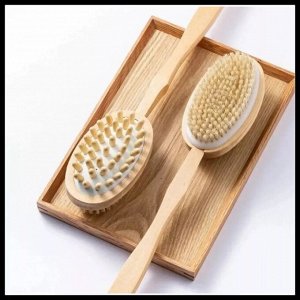Щетка для сухого массажа, двусторонняя, антицеллюлитная