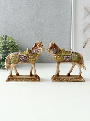 Фигурка полистоун «Конь императора», стразы, 16.5x7x16.3 см, МИКС