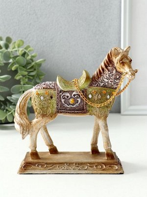Фигурка полистоун «Конь императора», стразы, 16.5x7x16.3 см, МИКС