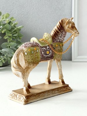 Фигурка полистоун «Конь императора», стразы, 16.5x7x16.3 см, МИКС