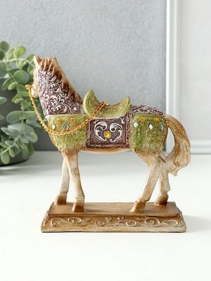 Фигурка полистоун «Конь императора», стразы, 16.5x7x16.3 см, МИКС