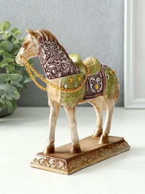 Фигурка полистоун «Конь императора», стразы, 16.5x7x16.3 см, МИКС