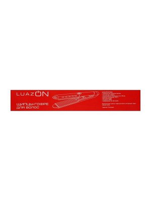 Щипцы-гофре Luazon LW-48, 50 Вт, керамическое покрытие, 100x45 мм, до 180 °C, розовые