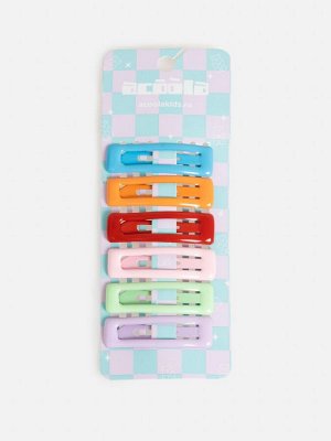 Набор из 6 заколок для волос дет. Cluhu разноцветный