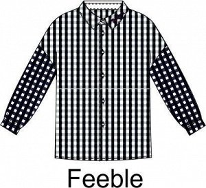 Блузка детская для девочек Feeble клетка