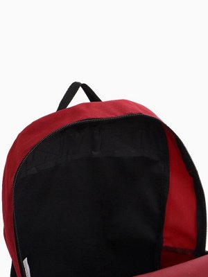 Рюкзак школьный на молнии, с карманами, однотонный, размер 29x14.5x42 см, бордовый