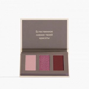 Трио палетка теней для век Pure Makeup, цвет Фиолетовая