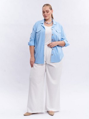 Рубашка льняная BL59152BLU13