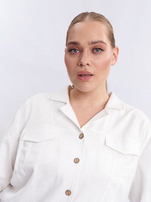 Рубашка льняная BL59152WHT04