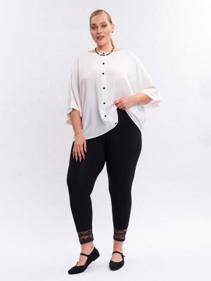 Леггинсы с кружевом TLL12939BLK01