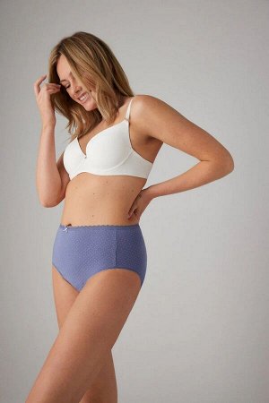19025 High waist Трусы высокие 2 шт. в упаковке св. Голубой + васильковый