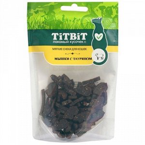 Titbit Лакомство для кошек Мышки с таурином мягкаяие снеки 50г