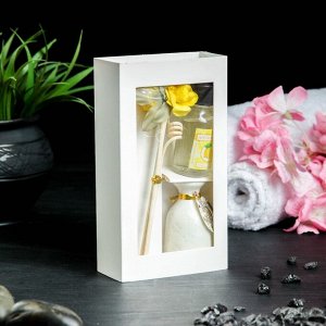 Подарочный набор с аромамаслом 15 мл "Ваза с цветком", аромат лимон