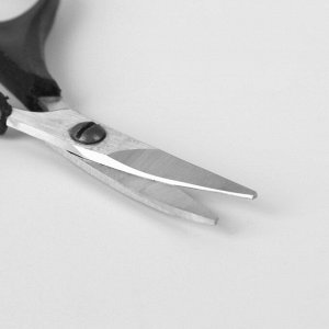 Ножницы маникюрные, загнутые, широкие, 9,5 см, цвет чёрный, Н-041