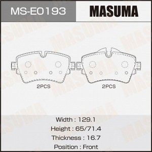 Колодки дисковые MASUMA, PN0573 front (1/12)