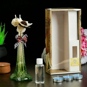 Набор подарочный "Эйфелева башня"(ваза,палочки с декором,свечи,аромамасло),жасмин, 14