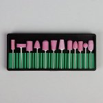 Фрезы корундовые для маникюра в органайзере, 12 шт