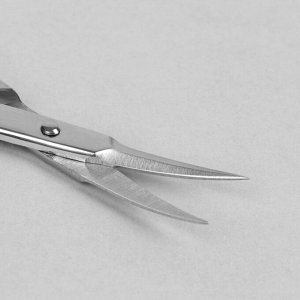 Ножницы маникюрные, загнутые, зауженные, 9,5 см, цвет серебристый, В-119-S-SH