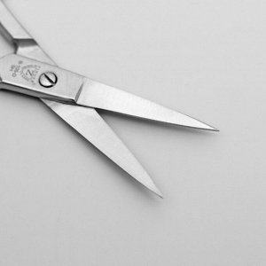 Ножницы маникюрные, прямые, узкие, 9,5 см, цвет матовый серебристый, B-105-D-SH