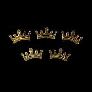 Декоративные элементы «Короны», 0,5 - 0,3 см, 100 шт, цвет золотистый