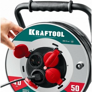 Силовой удлинитель на стальной катушке