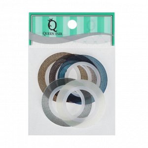 Ленты клеевые для декора «Голография», 5 шт, 2 мм, 18 м, цвет МИКС