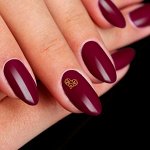 Декоративные элементы «Сердца», 0,5 - 0,3 см, 100 шт, цвет золотистый