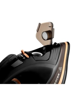 Утюг паровой BRAYER 4010BR, 2400 Вт, керамичекая подошва, 320 мл, беспроводной, коричневый