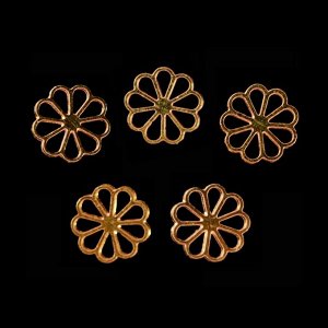 Декоративные элементы «Ромашки», 0,4 - 0,4 см, 100 шт, цвет золотистый