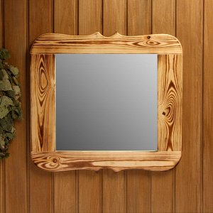 Зеркало резное, обожжённое, 50x50 см