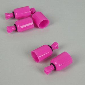 Зажимы для снятия гель-лака, 5 шт, цвет розовый