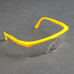 Очки защитные для мастера, регулируемые дужки, цвет жёлтый
