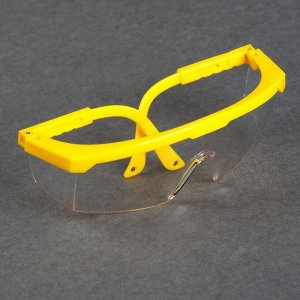 Очки защитные для мастера, регулируемые дужки, цвет жёлтый