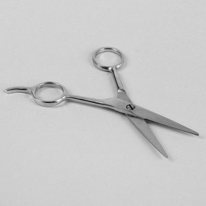 Ножницы парикмахерские с упором, лезвие — 6,5 см, цвет серебряный