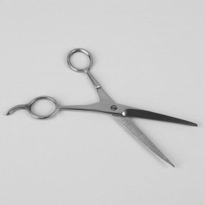 Ножницы парикмахерские, с упором, лезвие — 7 см, цвет серебряный