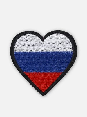 Термоаппликация «Сердце», 7.5x7.5 см, триколор