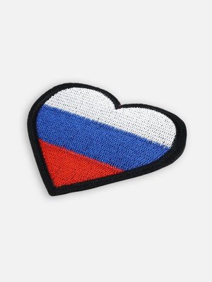 Термоаппликация «Сердце», 7.5x7.5 см, триколор