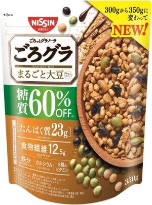 Гранола с тремя видами соевых бобов Nissin Cisco Gourmet Granola 3 Whole Soybeans 60% Off Carbohydrates