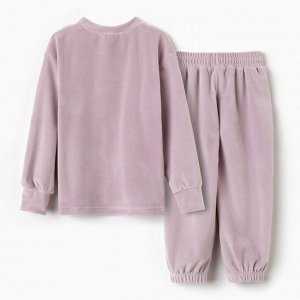Костюм детский (свитшот, брюки) KAFTAN Plushy, лиловый
