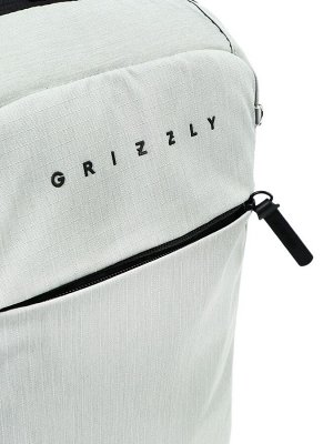 Рюкзак школьный, эргономичная спинка, Grizzly 556, 39x26x19, отделение для ноутбука, серый