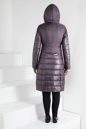 Пальто женское, цвет серо-фиолетовый