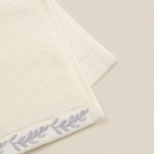 Полотенце махровое SL HOME: Floral «Айвори» 30x60 см, хлопок 100%, бежевое