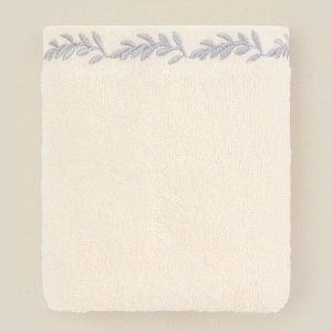 Полотенце махровое SL HOME: Floral «Айвори» 30x60 см, хлопок 100%, бежевое