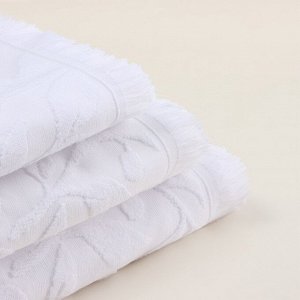 Полотенце махровое SL HOME: Boho «Блан де Блан» 50x90 см, хлопок 100%, белое