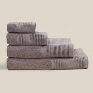 Полотенце махровое SL HOME: Waffle «Софт Мист», 50x90 см, хлопок 100%, коричневое